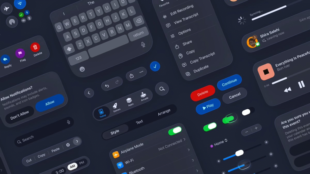 Liquid Glass Apple Design